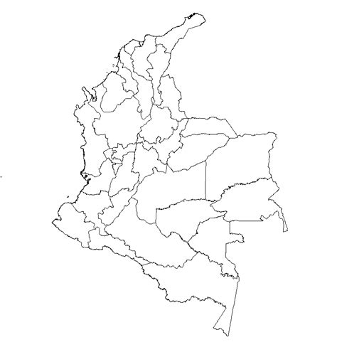 colombia mapa para colorear